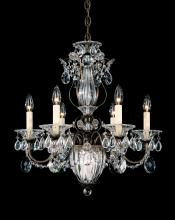 Schonbek 1870 1246-22 - Bagatelle 7 Light 120V Chandelier in Heirloom Gold with Clear Heritage Handcut Crystal