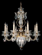 Schonbek 1870 1248-48 - Bagatelle 11 Light 120V Chandelier in Antique Silver with Clear Heritage Handcut Crystal