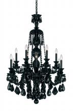 Schonbek 1870 5708BK - Hamilton Black 12 Light 120V Chandelier in Jet Black with Black Heritage Handcut Crystal