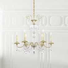 Schonbek 1870 AT1006N-44H - Helenia 6 Light 120V Chandelier in Heirloom Silver with Heritage Handcut Crystal