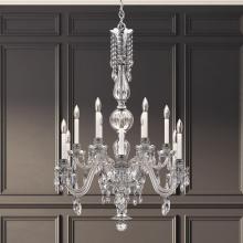 Schonbek 1870 HA5808N-40H - Hamilton Nouveau 12 Light 120V Chandelier in Polished Silver with Heritage Handcut Crystal