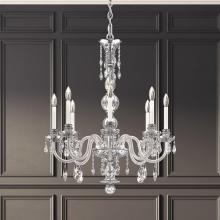 Schonbek 1870 HA5837N-40H - Hamilton Nouveau 8 Light 120V Chandelier in Polished Silver with Heritage Handcut Crystal