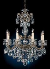 Schonbek 1870 5007-23 - La Scala 8 Light 120V Chandelier in Etruscan Gold with Heritage Handcut Crystal