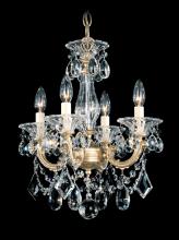 Schonbek 1870 5344-23 - La Scala 4 Light 120V Chandelier in Etruscan Gold with Clear Heritage Handcut Crystal