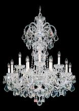 Schonbek 1870 6814-40H - Olde World 15 Light 120V Chandelier in Polished Silver with Heritage Handcut Crystal