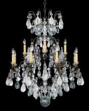 Schonbek 1870 3572-48AD - Renaissance Rock Crystal 13 Light 120V Chandelier in Antique Silver with Amethyst & Black Diamond