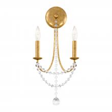 Schonbek 1870 RJ1002N-48O - Verdana 2 Light 120V Wall Sconce in Antique Silver with Optic Crystal