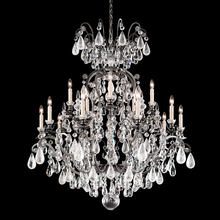 Schonbek 1870 3573-48OS - Renaissance Rock Crystal 16 Light 120V Chandelier in Antique Silver with Olivine & Smoke Quartz Cr