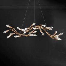 Schonbek 1870 S2456-48OH - Secret Garden 56in LED 3500K 120V-277V Linear Pendant in Antique Silver with Optic Haze Quartz