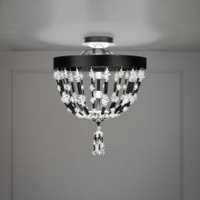 Schonbek 1870 S2817-51O - Bali 16in LED 120V-277V Semi-Flush Mount in Black with Clear Optic Crystal