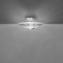 Schonbek 1870 S7212-702H - Origami 12in LED 3000K/3500K/4000K 120V-277V Semi-Flush Mount in Polished Chrome with Clear Herita