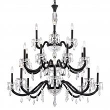 Schonbek 1870 S7620N-51R - Napoli 20 Light 120V Chandelier in Black with Clear Radiance Crystal