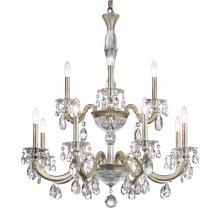 Schonbek 1870 S8612N-22R - San Marco 12 Light 120V Chandelier in Heirloom Gold with Clear Radiance Crystal