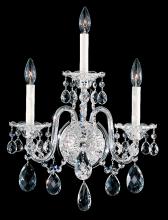 Schonbek 1870 2992-40H - Sterling 3 Light 120V Wall Sconce in Polished Silver with Heritage Handcut Crystal