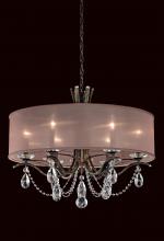 Schonbek 1870 VA8306N-59H1 - Vesca 6 Light 120V Chandelier in Ferro Black with Clear Heritage Handcut Crystal and White Shade