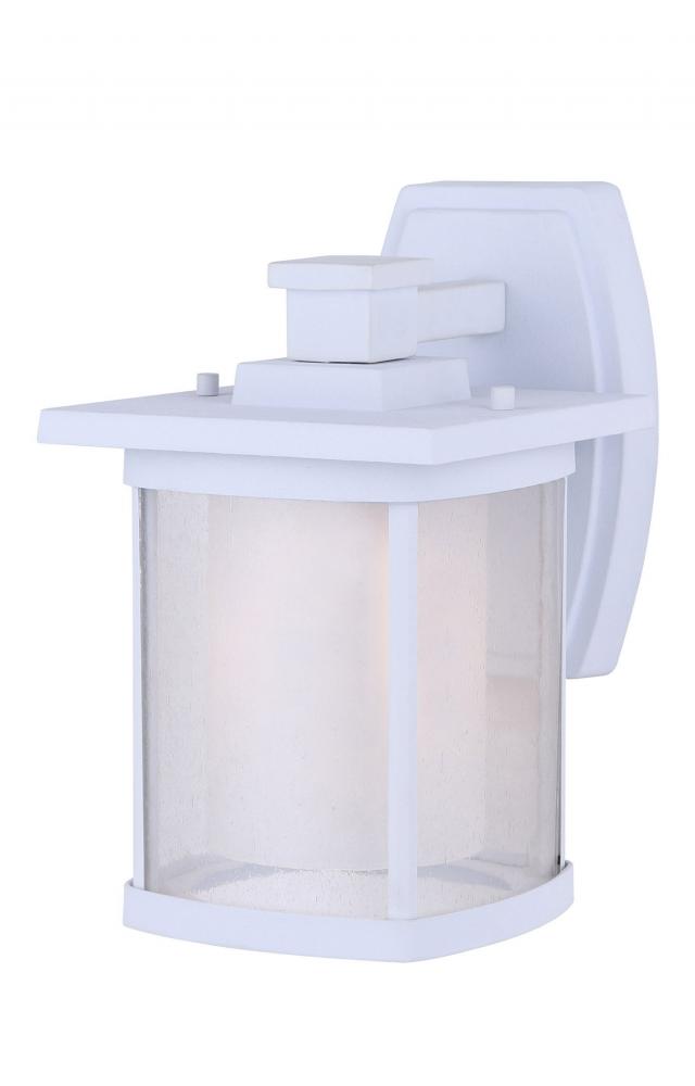 Outdoor, 1 Light Outdoor Down Light, Seeded/Frost Glass, 100W Type A, 6 1/2"W x 10 1/4"H x 8