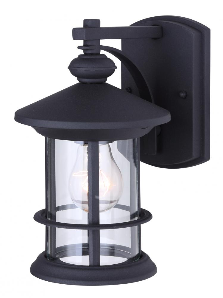 Treehouse 1 Light Outdoor Lantern, Black Finish