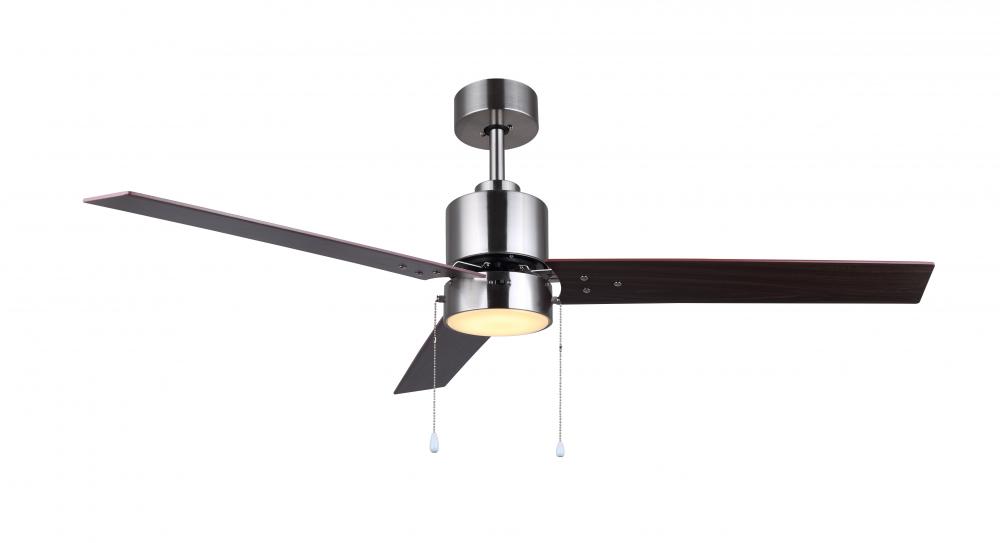 Liv 52 in. Indoor Brushed Nickel Standard Ceiling Fan with Soft White Integrated LED