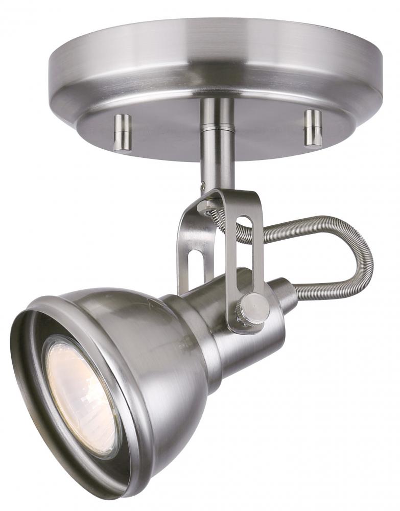 POLO 1 Light Track Lighting, Nickel Finish