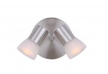 Canarm ICW517A02BN - HUDSON, 2 Lt Ceiling/Wall, Frosted Glass, 60W HUDSON or R16, 6 1/4" x 6 1/4"