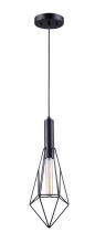 Canarm IPL676A01BK - GREER, MBK Color, 1 Lt Cord Pendant, 60W Type A, 6" W x 19 1/2" - 67 1/2" H