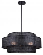 Canarm ICH1149A03BK22 - BELLAMY 3 Light Black Bohemian Chandelier for Dining Rooms and Living Rooms