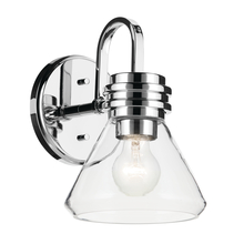 Kichler 55153CHCLR - Farum 9.5" 1-Light Wall Sconce with Clear Glass in Chrome