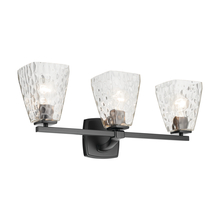 Kichler 55216BKWTR - Marant 23.75" 3-Light Vanity Light with Clear Water Glass in Black