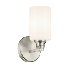 Kichler 55224NI - Gioe 9.5" 1-Light Wall Sconce with Opal Glass in Brushed Nickel