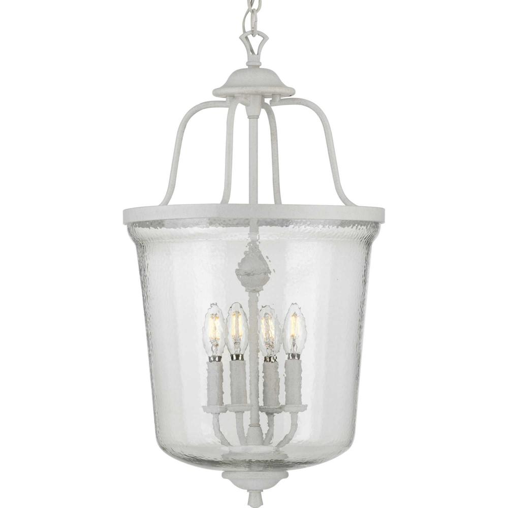 Bowman Collection Four-Light Cottage White Foyer Pendant