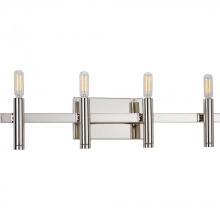 Progress P2102-104 - Draper Collection Four-Light Polished Nickel Luxe Bath Vanity Light