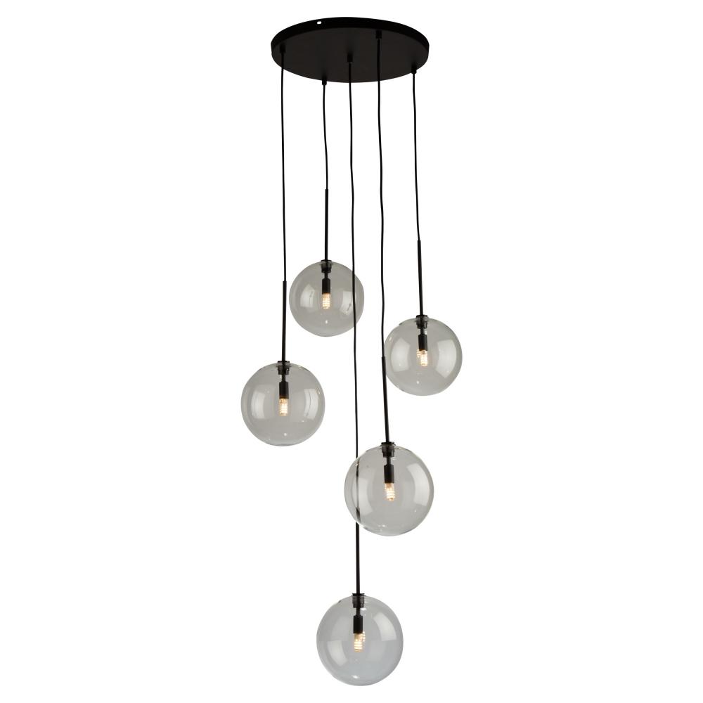 Pinpoint 5 Light Pendant Black