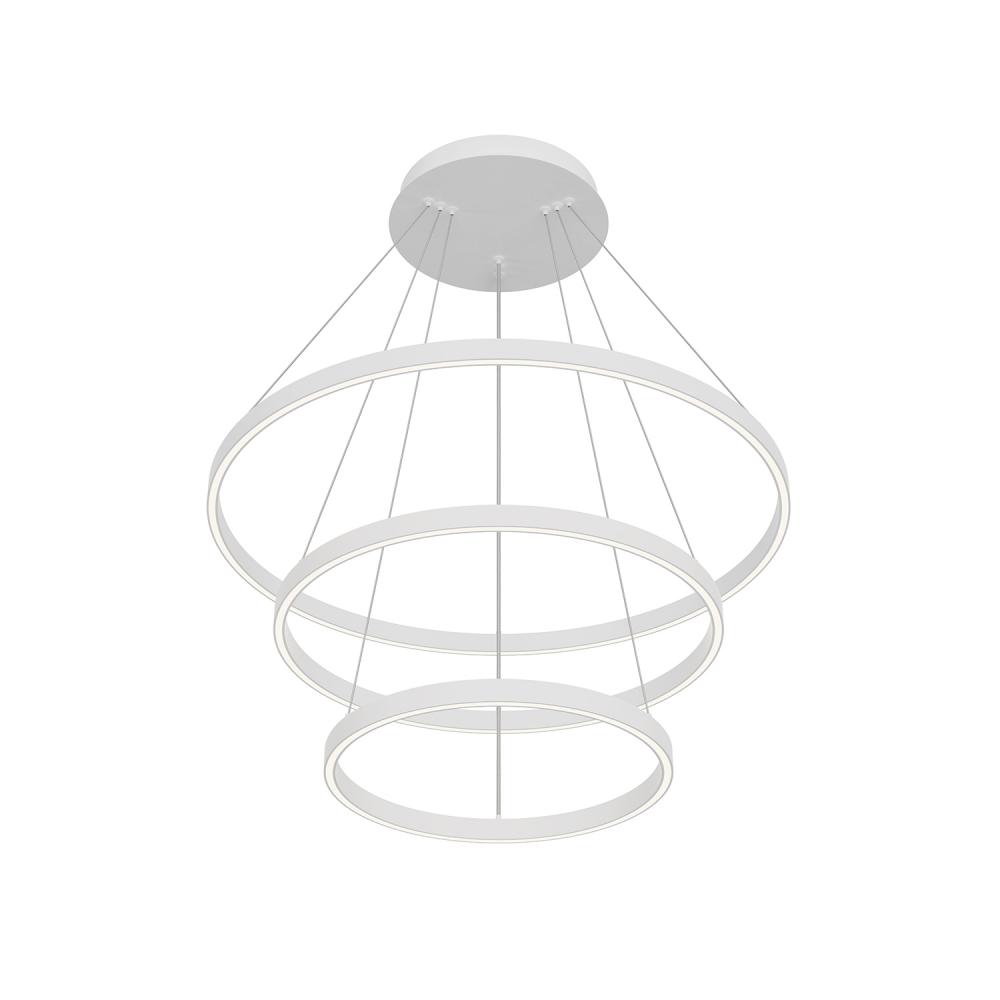 Cerchio 32-in White LED Chandeliers