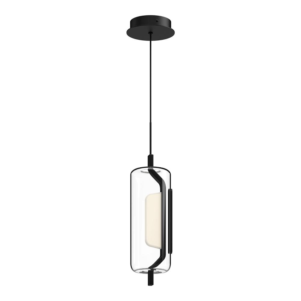 Hilo 5-in Black LED Pendant