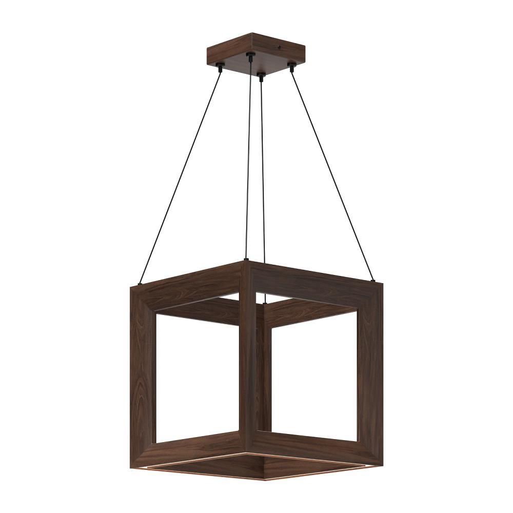 Morina 12-in Walnut LED Pendant