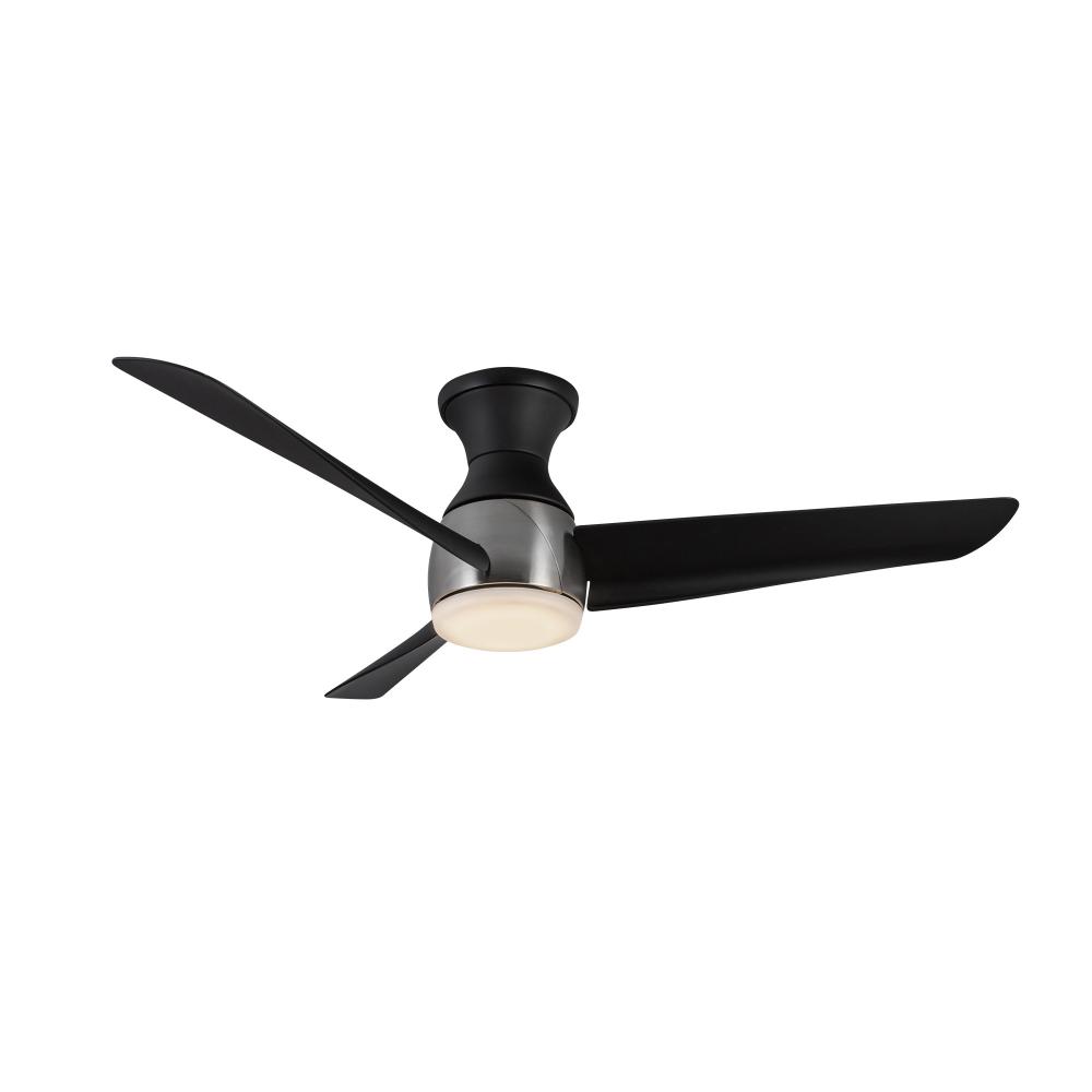 Thalia 54-in Brushed Nickel/Matte Black LED Hugger Fan