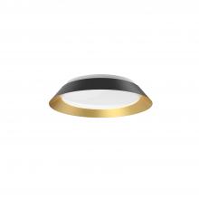 Kuzco Lighting Inc FM43414-BK/GD - Jasper 14-in Black/Gold LED Flush Mount