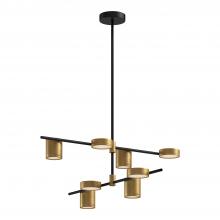 Kuzco Lighting Inc LP96840-BK/BG-UNV - Jayden 40-in Black/Brushed Gold LED Linear Pendant