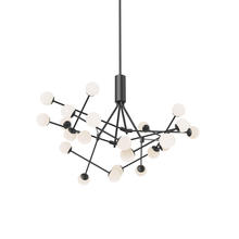 Kuzco Lighting Inc CH97139-BK - Moto 39-in Black LED Chandeliers