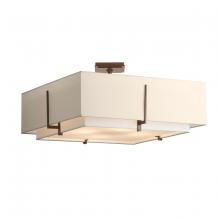 Hubbardton Forge - Canada 126513-SKT-05-SF2012-SA2401 - Exos Square Large Double Shade Semi-Flush