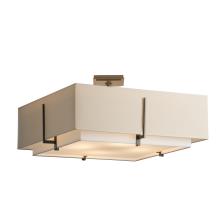 Hubbardton Forge - Canada 126513-SKT-07-SF2012-SA2401 - Exos Square Large Double Shade Semi-Flush