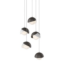 Hubbardton Forge - Canada 131125-SKT-LONG-02-14-GG0711 - Brooklyn 5-Light Double Shade Pendant