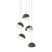 Hubbardton Forge - Canada 131125-SKT-LONG-02-20-GG0711 - Brooklyn 5-Light Double Shade Pendant