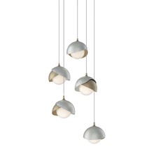 Hubbardton Forge - Canada 131125-SKT-LONG-84-82-GG0711 - Brooklyn 5-Light Double Shade Pendant