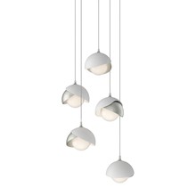 Hubbardton Forge - Canada 131125-SKT-LONG-85-02-GG0711 - Brooklyn 5-Light Double Shade Pendant