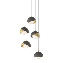 Hubbardton Forge - Canada 131125-SKT-LONG-86-20-GG0711 - Brooklyn 5-Light Double Shade Pendant