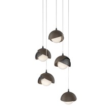 Hubbardton Forge - Canada 131125-SKT-LONG-89-05-GG0711 - Brooklyn 5-Light Double Shade Pendant