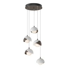 Hubbardton Forge - Canada 131125-SKT-STND-05-02-GG0711 - Brooklyn 5-Light Double Shade Pendant