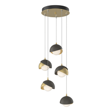 Hubbardton Forge - Canada 131125-SKT-STND-86-07-GG0711 - Brooklyn 5-Light Double Shade Pendant