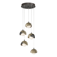 Hubbardton Forge - Canada 131125-SKT-STND-89-84-GG0711 - Brooklyn 5-Light Double Shade Pendant